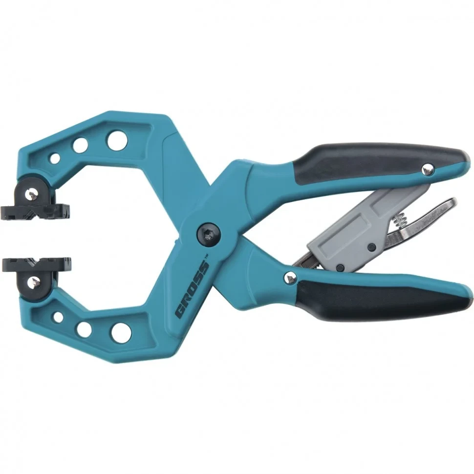 Струбцина клещеобразная 2-1/4, пластиковый корпус, храповый механизм жесткой фиксации, 58 мм. GROSS, фото 1