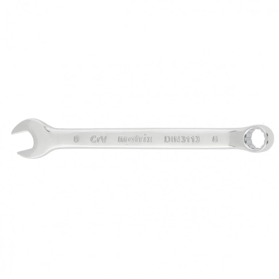 Ключ комбинированный, 9 мм, CrV, полированный хром. MATRIX, фото 1