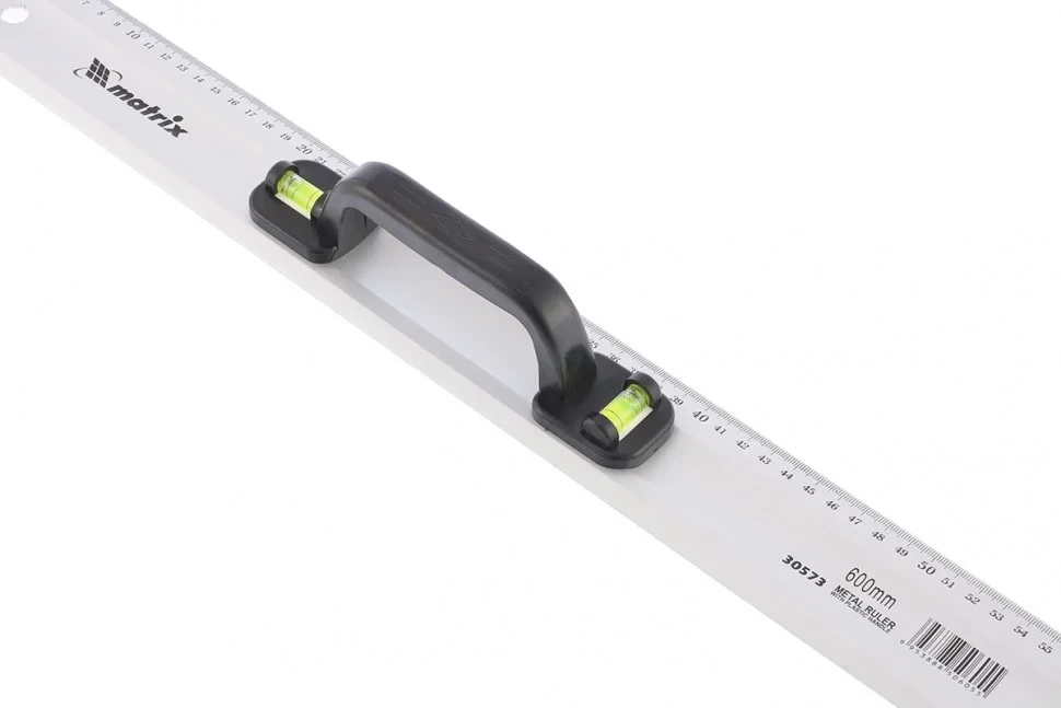 Линейка-уровень, 600 мм, металлическая, пластмассовая ручка 2 глазка. MATRIX MASTER - фото 2 - id-p103211936
