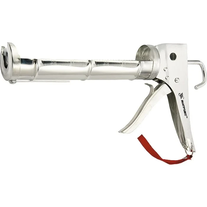 Пистолет для герметика, 310 мл, "полуоткрытый", хромированная, зубчатый шток 7 мм. MATRIX - фото 1 - id-p103214963