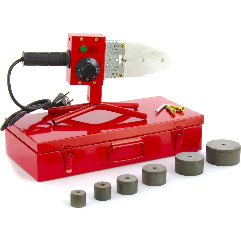 Аппарат для сварки пластиковых труб К W 800, 800 Вт, 300 °C, 20-25-32-40-50-63 мм, металлический кейс. Kron