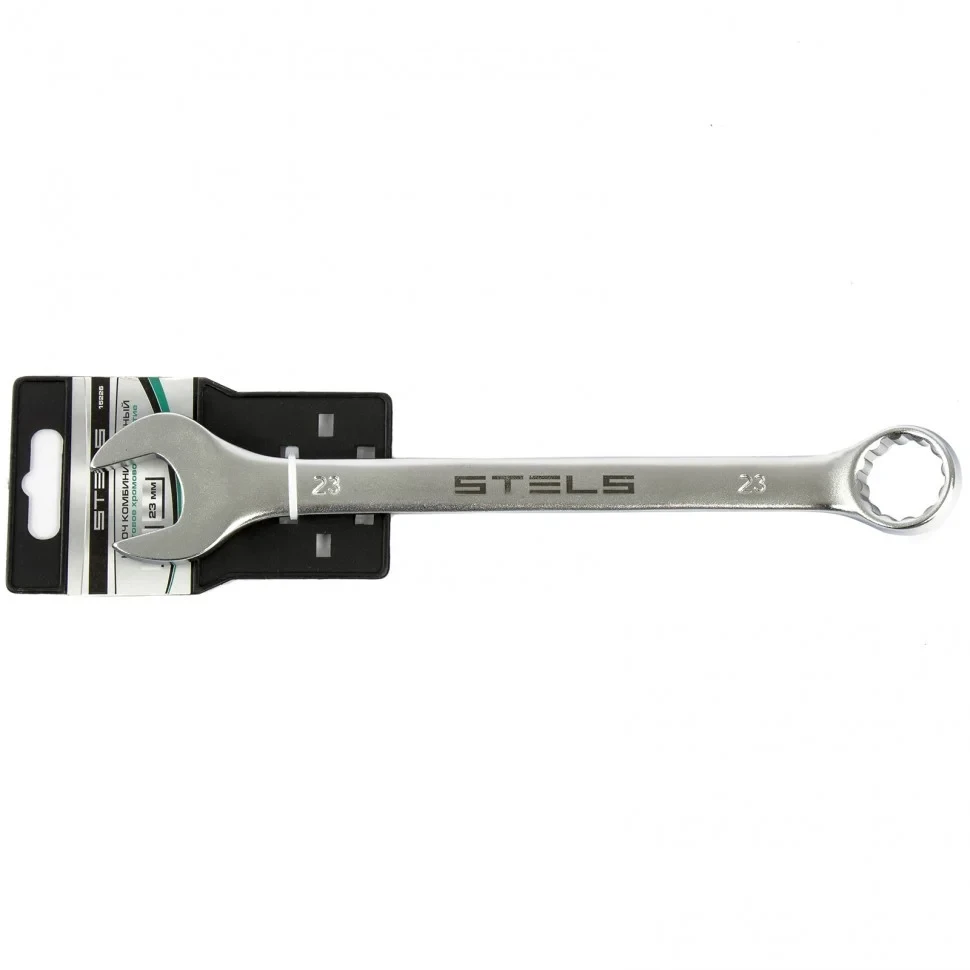 Ключ комбинированный, 23 мм, CrV, матовый хром. STELS - фото 2 - id-p103210111
