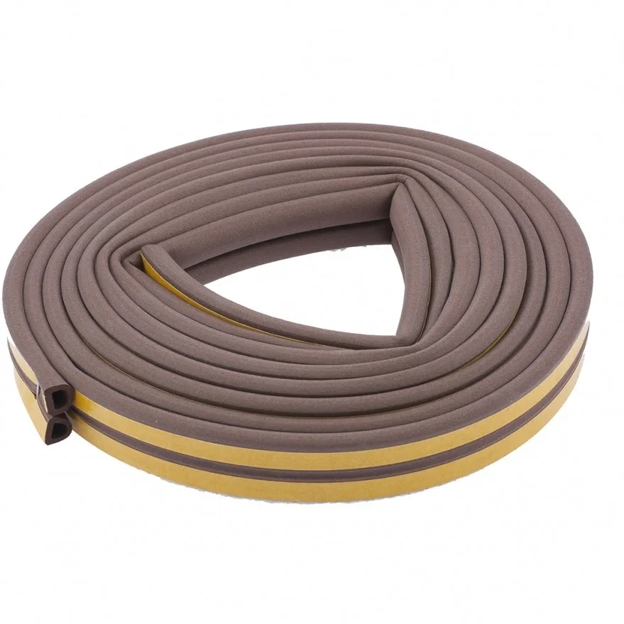 Уплотнитель, 12 м, профиль "D", коричневый. СИБРТЕХ