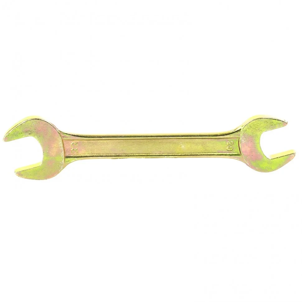 Ключ рожковый, 20 х 22 мм, желтый цинк. СИБРТЕХ