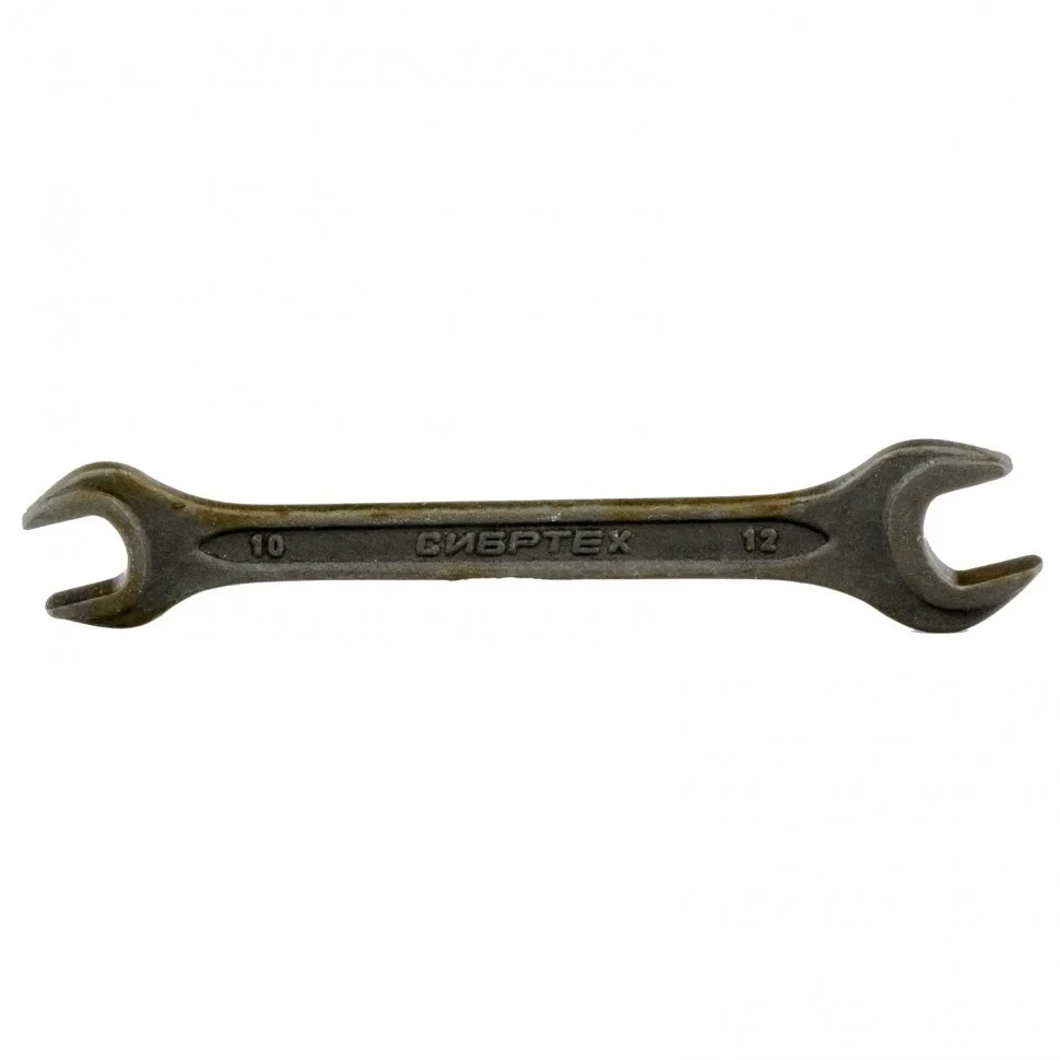 Ключ рожковый, 10 х 12 мм, CrV, фосфатированный, ГОСТ 2839. СИБРТЕХ