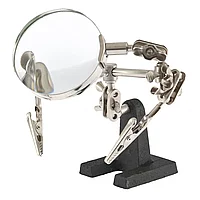 Зажим для пайки "Третья рука" с лупой. SPARTA