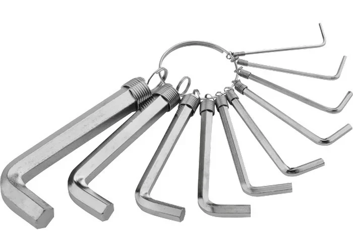 Набор ключей имбусовых HEX, 1,5-10 мм, CrV, 10 шт, никелированный, на кольце. SPARTA - фото 2 - id-p103211179