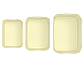 Набор корзинок «Ромбики» (33×24×14,5см) ваниль (Альтпласт, Россия), фото 3