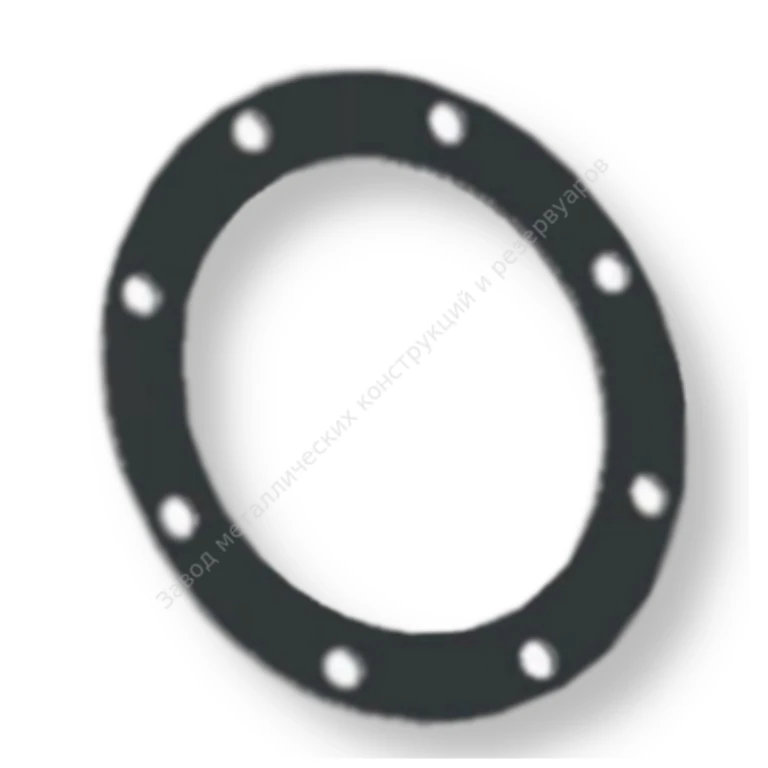 Круглая прокладка 4" с 8 отверстиями из Витона внешний диаметр 21 см, фото 1