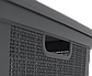 Корзина с крышкой «Лён» 65л (568×400×391мм) графит (Альтпласт, Россия), фото 4