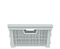 Корзина с крышкой «Лён» 35л (568×400×203мм) серый (Альтпласт, Россия), фото 2