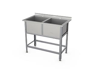 Ванна моечная С БОРТОМ ВСМ-Б-2.600-1-02 (ВМ-2/600)