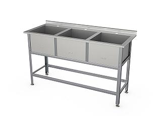 Ванна моечная С БОРТОМ ВСМ-Б-3.600-1-02 (ВМ-3/600)