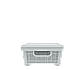 Корзина с крышкой «Лён» 11л (400×284×137мм) серый (Альтпласт, Россия), фото 2