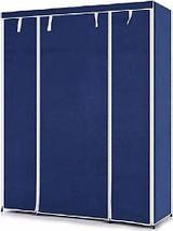 Шкаф для одежды каркасный тканевый на 3 секции Storage Wardrobe 88130 {130х45х175 см} (Черный), фото 4