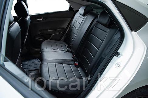 Чехлы для Hyundai Getz 2005-2011 черная экокожа, фото 2