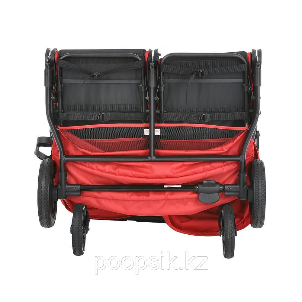 Коляска для двойни PITUSO DUOCITY колеса PU Red/Красный - фото 6 - id-p103238147