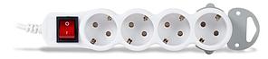 Сетевой фильтр, iPower, Home W4-18M, 4 розетки, 1,8 метров, 220-240В, 10A, полиэтиленовая упаковка,