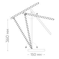 Светильник настольный складной 10W, 4000K, 100-240V, черный, DE1725, фото 3