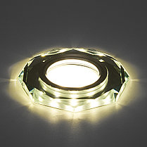Светильник потолочный встраиваемый со светодиодной подсветкой 15LED*2835 SMD 4000K, MR16 50W G5.3, б, фото 3
