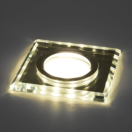 Светильник потолочный встраиваемый со светодиодной подсветкой 15LED*2835 SMD 4000K, MR16 50W G5.3, б, фото 2
