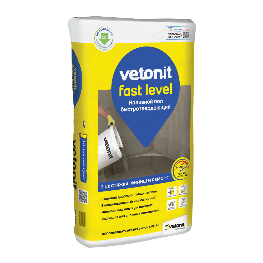 Наливной пол Vetonit Fast Level