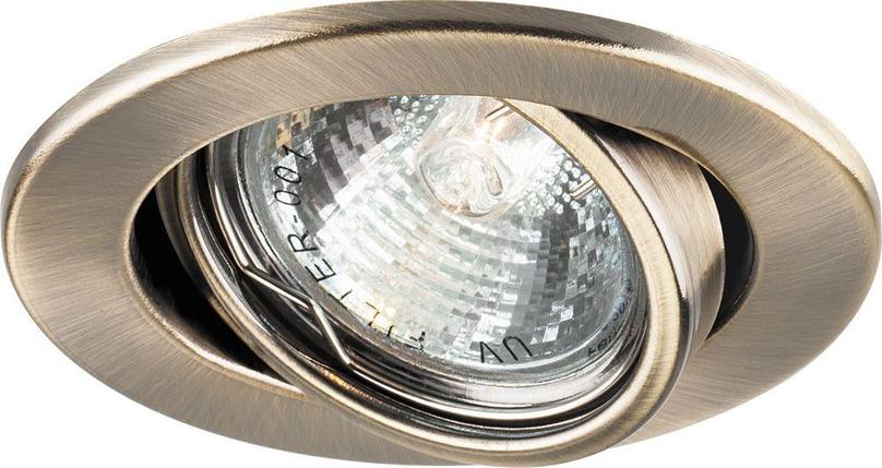 Светильник потолочный встраиваемый, MR16 G5.3 античное золото, DL11, фото 2