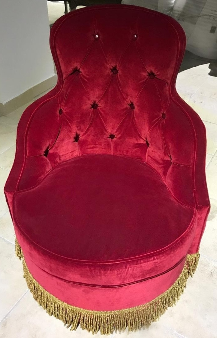 Кресло для гостиной 780х780х980, красный