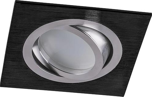 Светильник потолочный встраиваемый, MR16 G5.3, черный-хром DL2801, фото 2