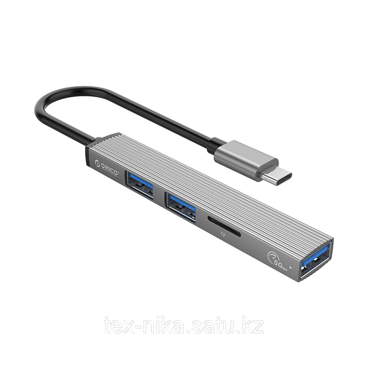 TypeC - USB-разветвитель + кард-ридер ORICO AH-12F-GY