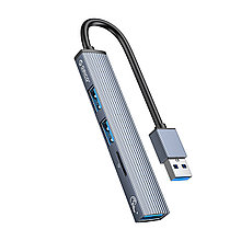 USB 3.0 - USB-разветвитель + кард-ридер ORICO AH-A12F-GY