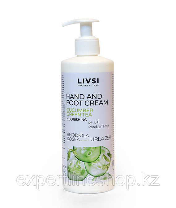 HAND AND FOOT CREAM cucumber & green teaкрем для рук и ног LIVSI (500 мл)