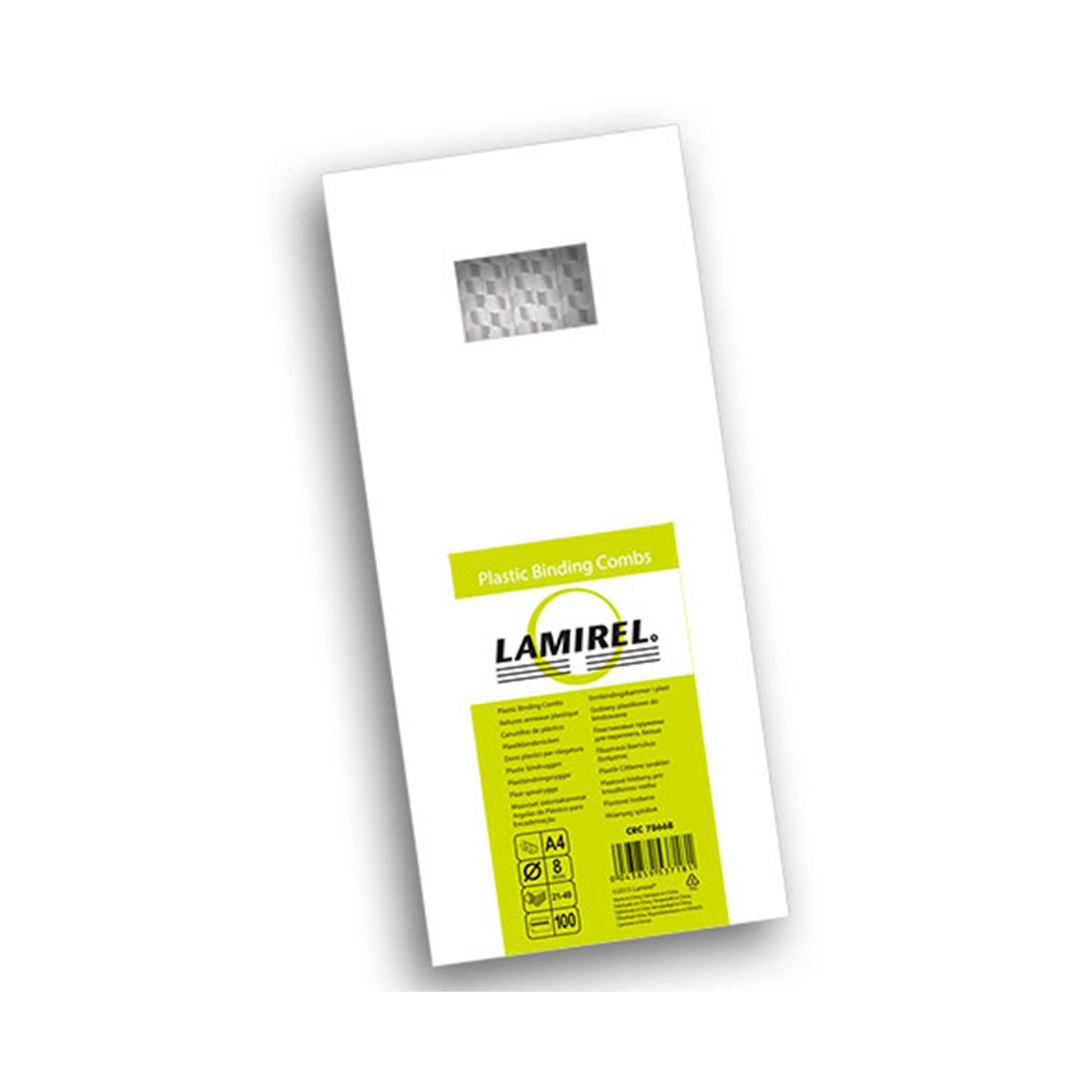Пружина пластиковая Lamirel LA-78668, 8 мм. Цвет: белый, 100 шт