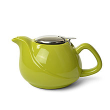 Заварочный чайник 750 мл с ситечком, цвет СВЕТЛО-ЗЕЛЕНЫЙ (керамика)