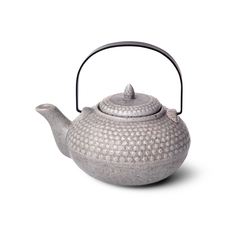 Заварочный чайник 750 мл с ситечком, цвет СЕРЫЙ ПЕСОЧНЫЙ (керамика)