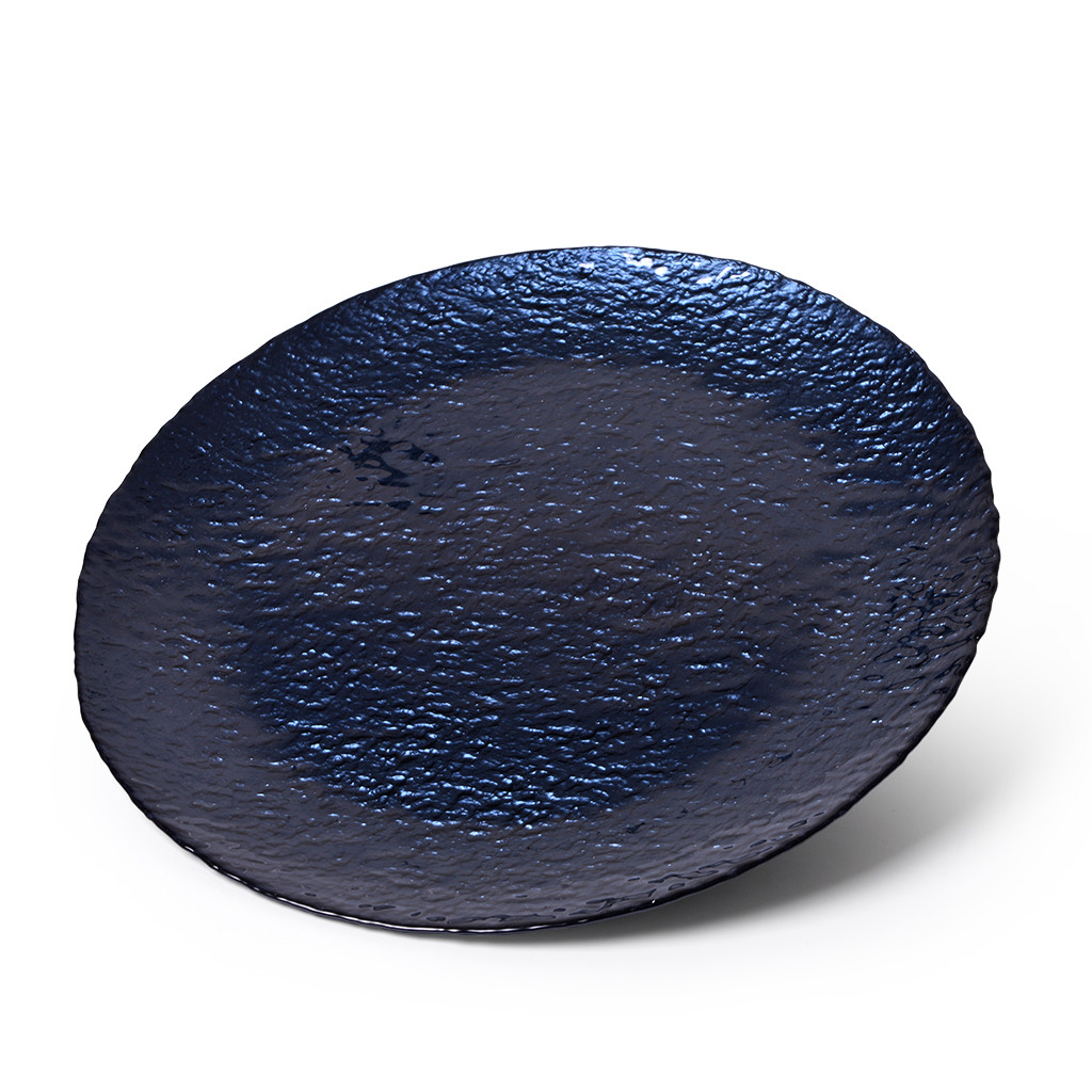 Блюдо BERGAMO, 33 см, цвет синий (стекло)