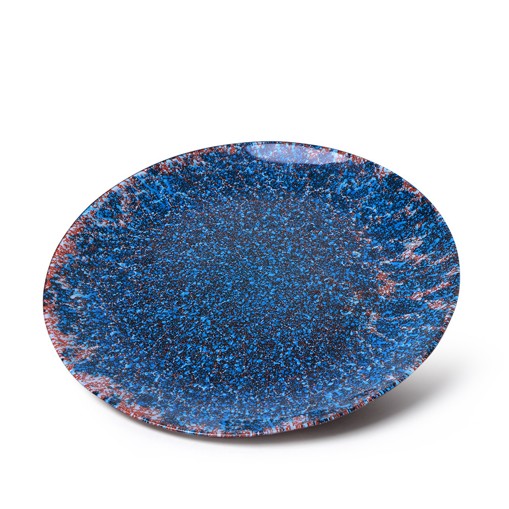 Блюдо OCEANO, 33 см, цвет синий (стекло)
