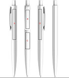 Ручка STRATO (white, red clip), фото 2