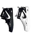 Кеды Nike Air Sportswear 231-4 бел чер лого, фото 5