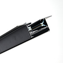 Шинопровод встраиваемый для трековых светильников, черный, 1м,  в наборе токоввод, заглушка, креплен, фото 3