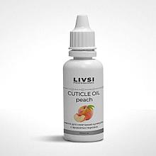 Масло для ногтей и кутикулы, Cuticle Oil mineral peach LIVSI, 30 мл с капельницей
