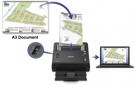 Epson B11B222401BT Сканер потоковый WorkForce DS-860N, A3, 90 стр/180 изоб/мин, 48/24 бит, до 1200x1200 dpi - фото 2 - id-p103260843