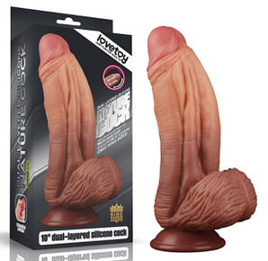 Крупный супер реалистик с рельефом, L 18 см, D 7 см, силикон