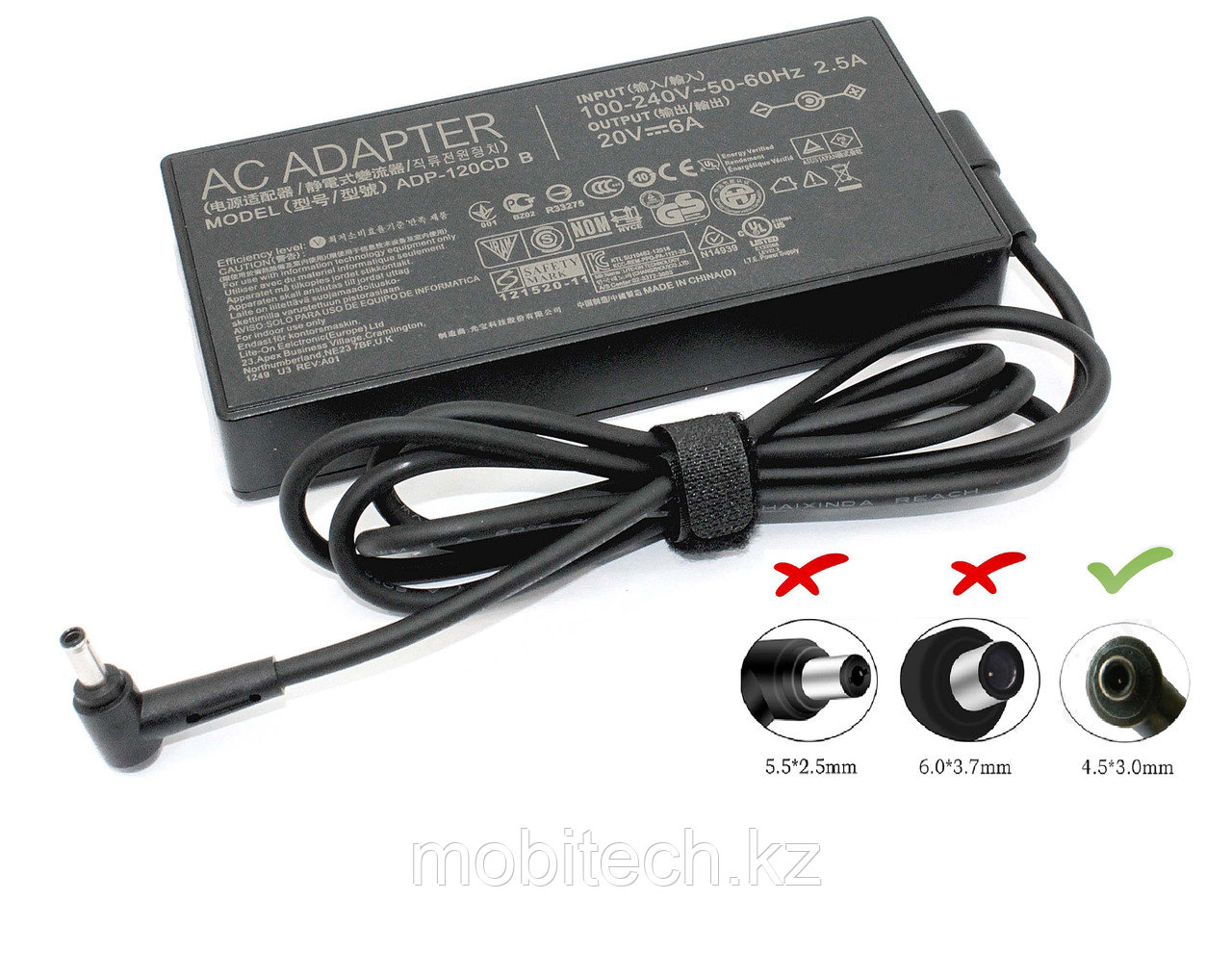Блоки питания Asus 20B 6A 120W ADP-120CD B PA-1121-28 4.5x3.0мм ASUS VivoBook Pro 16X  pin зарядка блок