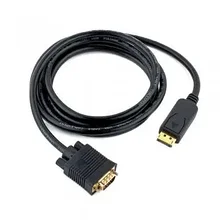 Кабель DisplayPort->VGA Cablexpert CCP-DPM-VGAM-6  1 8м  20M/15M  черный  экран  пакет