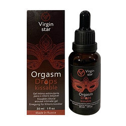 Лубрикант Virgin Star Orgasm Drops Kissable Lubricant