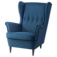Кресло ТОЙВО (TOIVO / STRANDMON, ткань Skiftebo), тёмно-синий