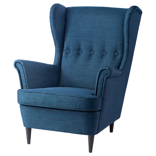 Кресло ТОЙВО (TOIVO / STRANDMON, ткань Skiftebo), тёмно-синий - фото 1 - id-p103273192