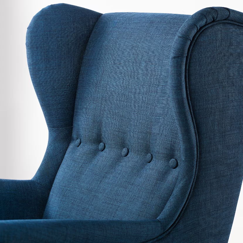 Кресло ТОЙВО (TOIVO / STRANDMON, ткань Skiftebo), тёмно-синий - фото 4 - id-p103273192