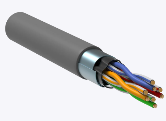 ITK Кабель связи витая пара F/UTP, кат.5E 4х2х24AWG solid, 305м, серый - фото 1 - id-p103274627